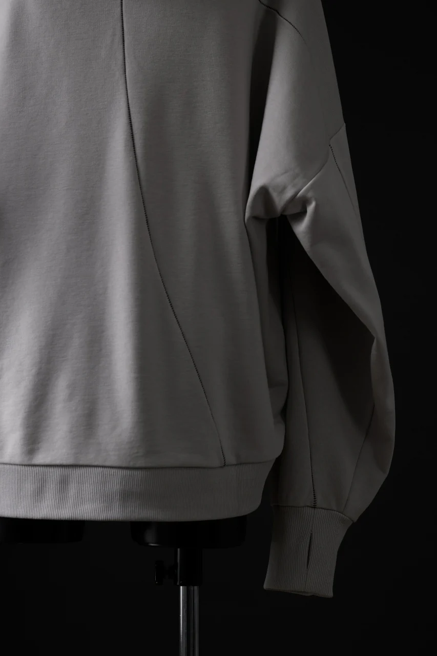 thom/krom EXTRA OVERSIZED FIT HOODIE / ELASTIC COTTON SWEAT (SILVER) - Image 21