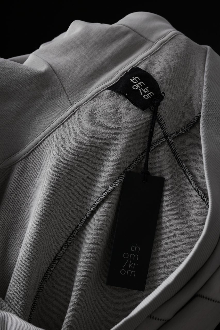 thom/krom EXTRA OVERSIZED FIT HOODIE / ELASTIC COTTON SWEAT (SILVER) - Image 22