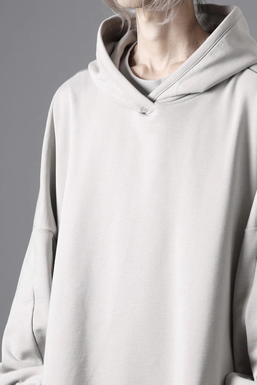 thom/krom EXTRA OVERSIZED FIT HOODIE / ELASTIC COTTON SWEAT (SILVER) - Image 26
