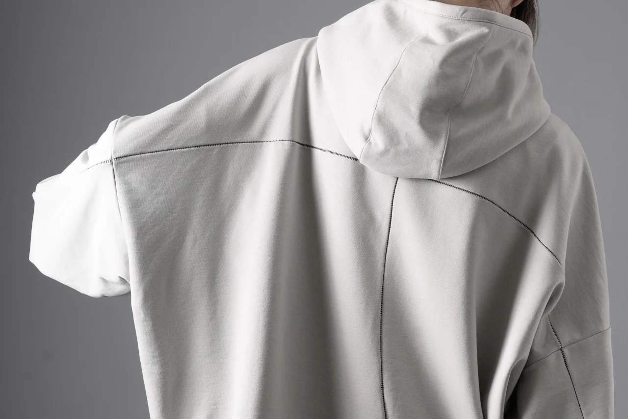thom/krom EXTRA OVERSIZED FIT HOODIE / ELASTIC COTTON SWEAT (SILVER) - Image 27