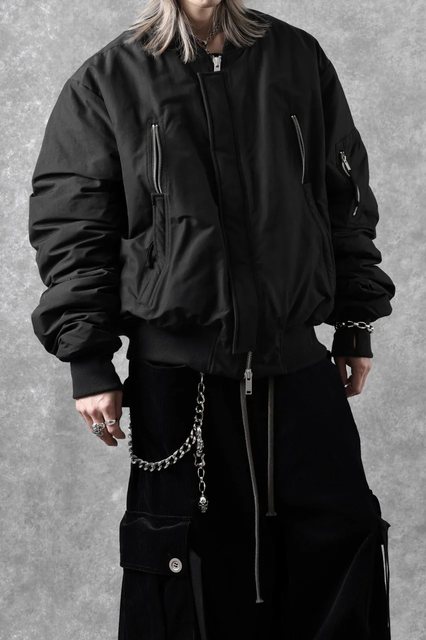 thom/krom FLIGHT BOMBER JACKET / WARM PADDED (BLACK) - Image 42