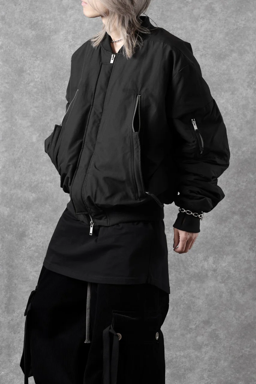 thom/krom FLIGHT BOMBER JACKET / WARM PADDED (BLACK) - Image 43