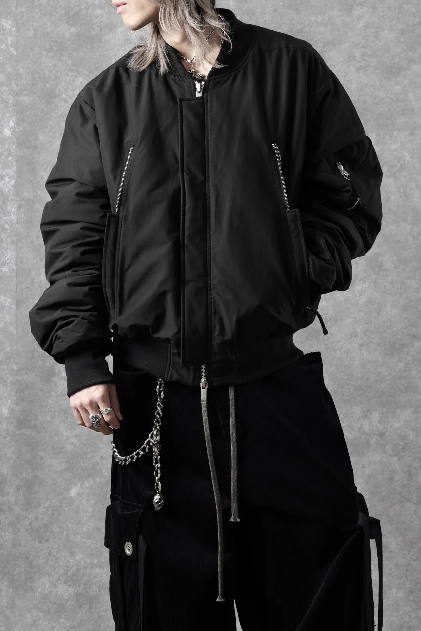 thom/krom FLIGHT BOMBER JACKET / WARM PADDED (BLACK) - Image 44