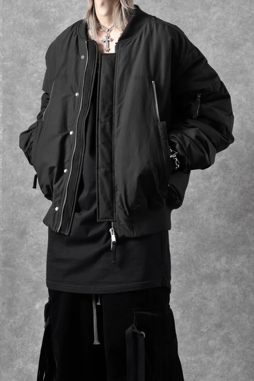 thom/krom FLIGHT BOMBER JACKET / WARM PADDED (BLACK) - Image 49