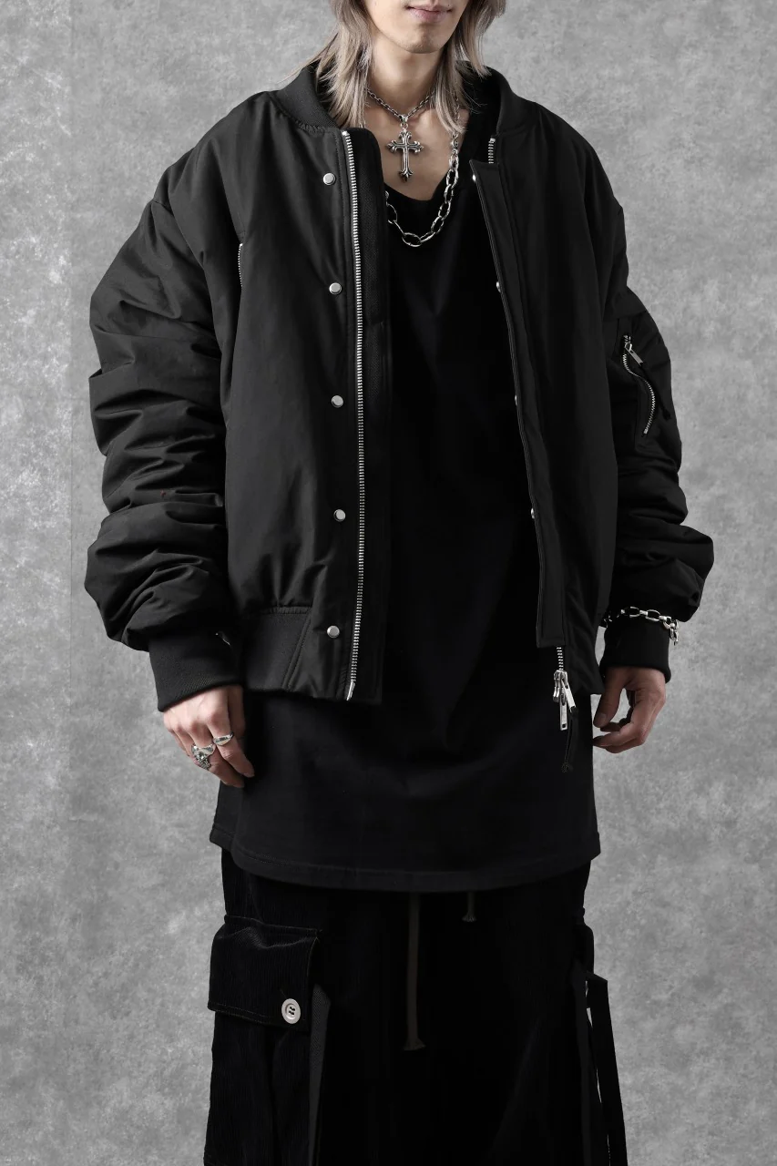 thom/krom FLIGHT BOMBER JACKET / WARM PADDED (BLACK) - Image 53