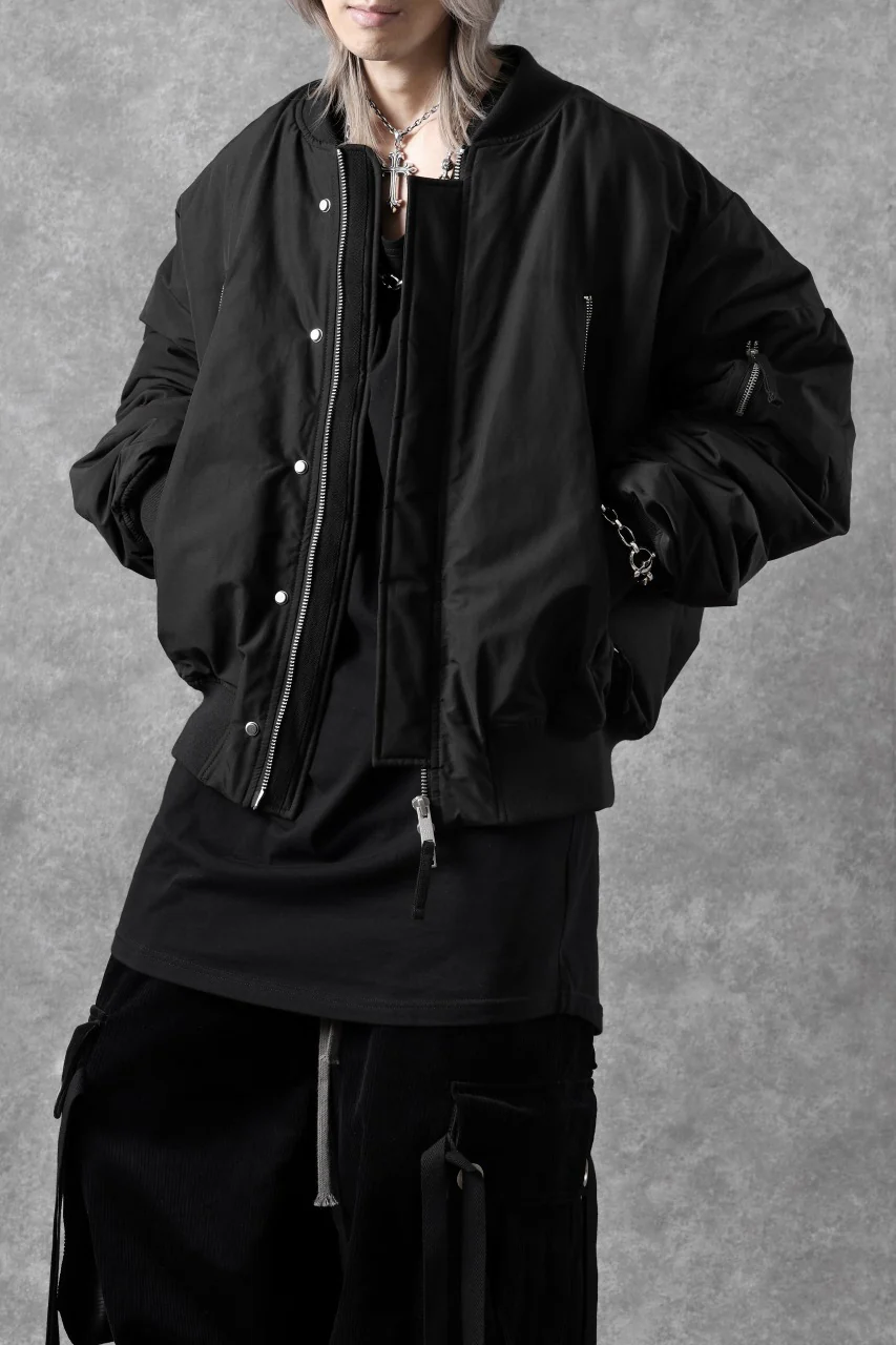 thom/krom FLIGHT BOMBER JACKET / WARM PADDED (BLACK) - Image 54
