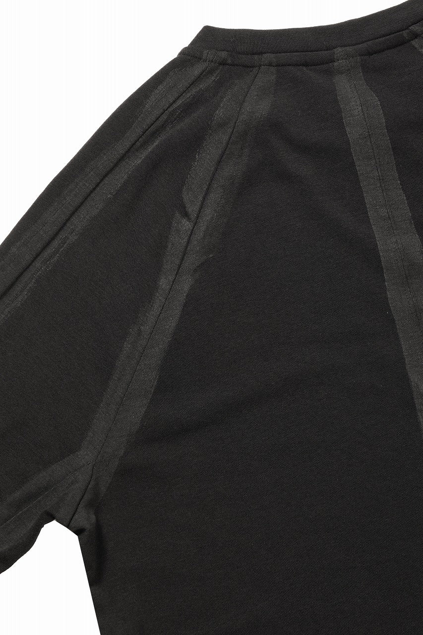 thom/krom HAND PAINTED LONG SLEEVE T-SHIRT / SOFT FLUFFY JERSEY (BLACK) - Image 11