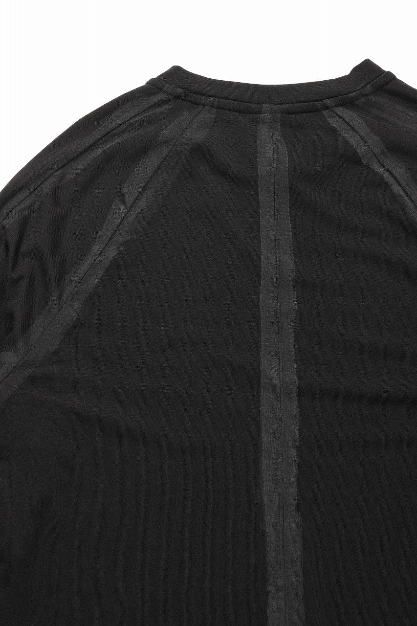 thom/krom HAND PAINTED LONG SLEEVE T-SHIRT / SOFT FLUFFY JERSEY (BLACK) - Image 9