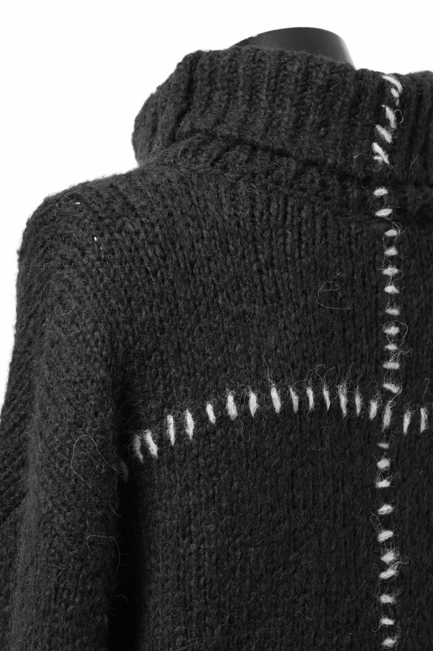thom/krom HIGH COLLAR KNIT PULLOVER / ALPACA WOOL (BLACK) - Image 10