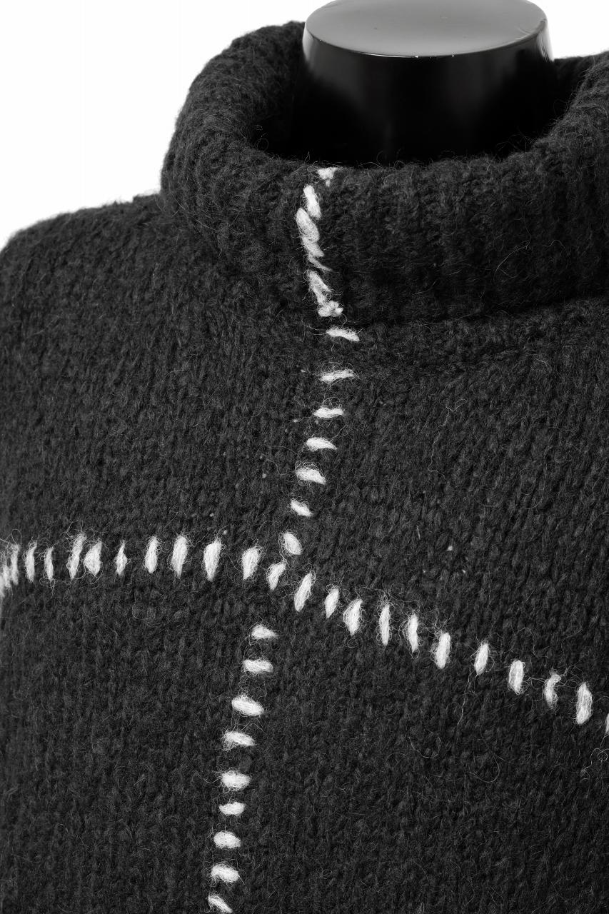 thom/krom HIGH COLLAR KNIT PULLOVER / ALPACA WOOL (BLACK) - Image 11