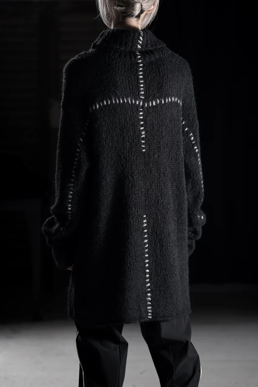 thom/krom HIGH COLLAR KNIT PULLOVER / ALPACA WOOL (BLACK) - Image 17