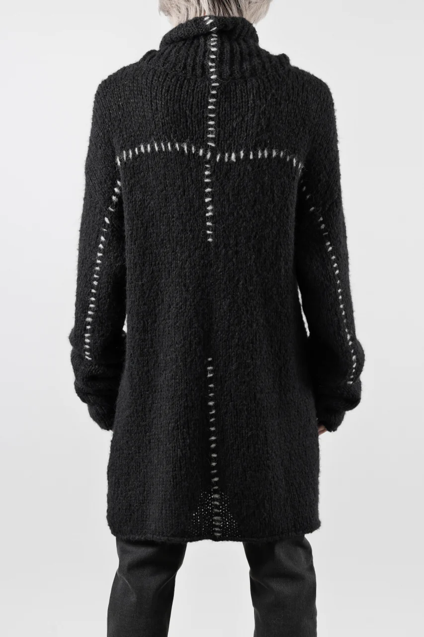 thom/krom HIGH COLLAR KNIT PULLOVER / ALPACA WOOL (BLACK) - Image 25