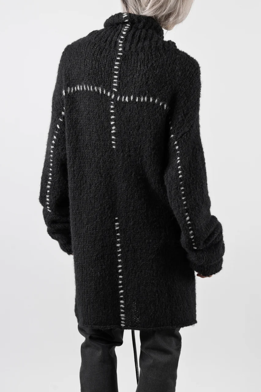 thom/krom HIGH COLLAR KNIT PULLOVER / ALPACA WOOL (BLACK) - Image 28
