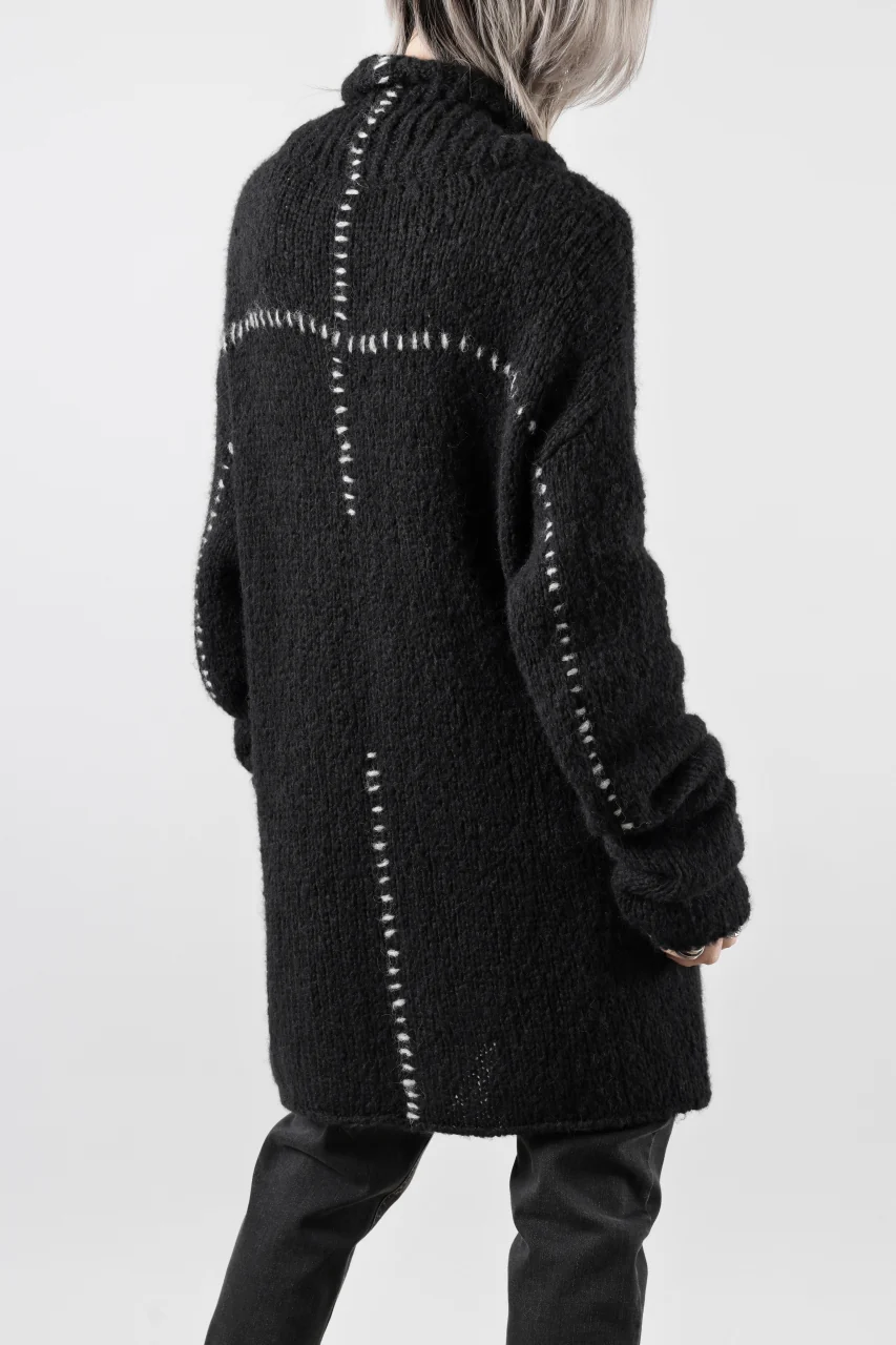 thom/krom HIGH COLLAR KNIT PULLOVER / ALPACA WOOL (BLACK) - Image 31