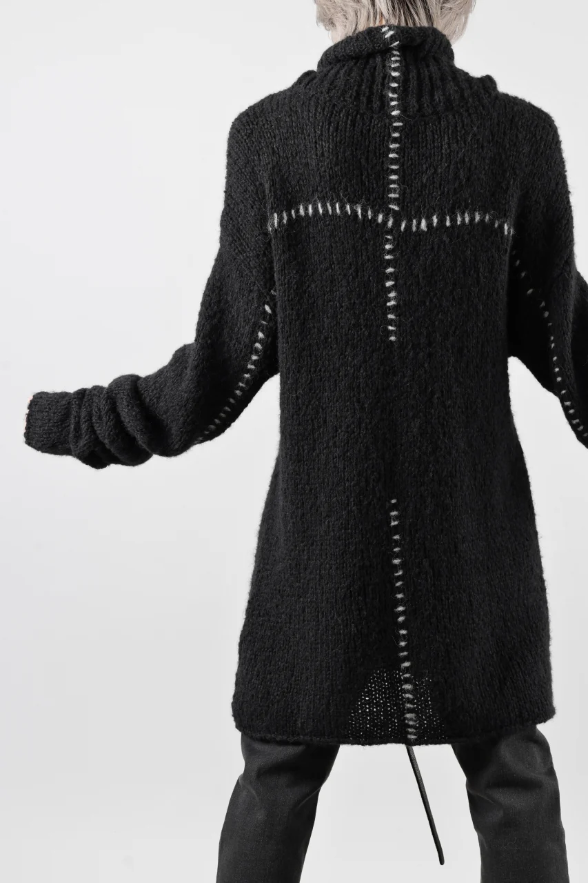 thom/krom HIGH COLLAR KNIT PULLOVER / ALPACA WOOL (BLACK) - Image 33