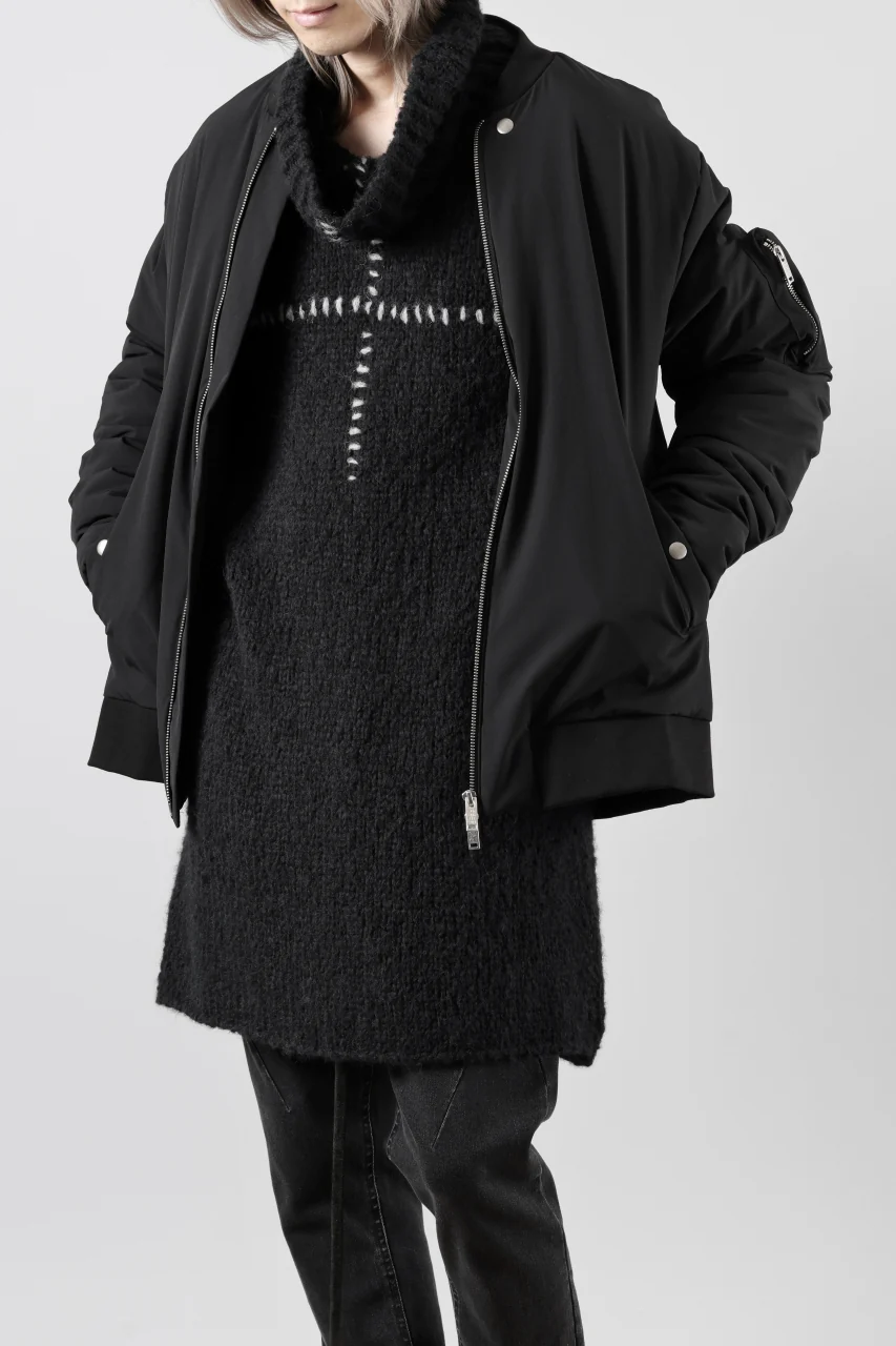 thom/krom HIGH COLLAR KNIT PULLOVER / ALPACA WOOL (BLACK) - Image 35