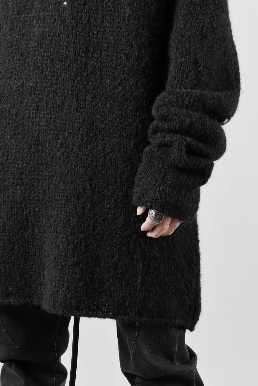 thom/krom HIGH COLLAR KNIT PULLOVER / ALPACA WOOL (BLACK) - Image 38