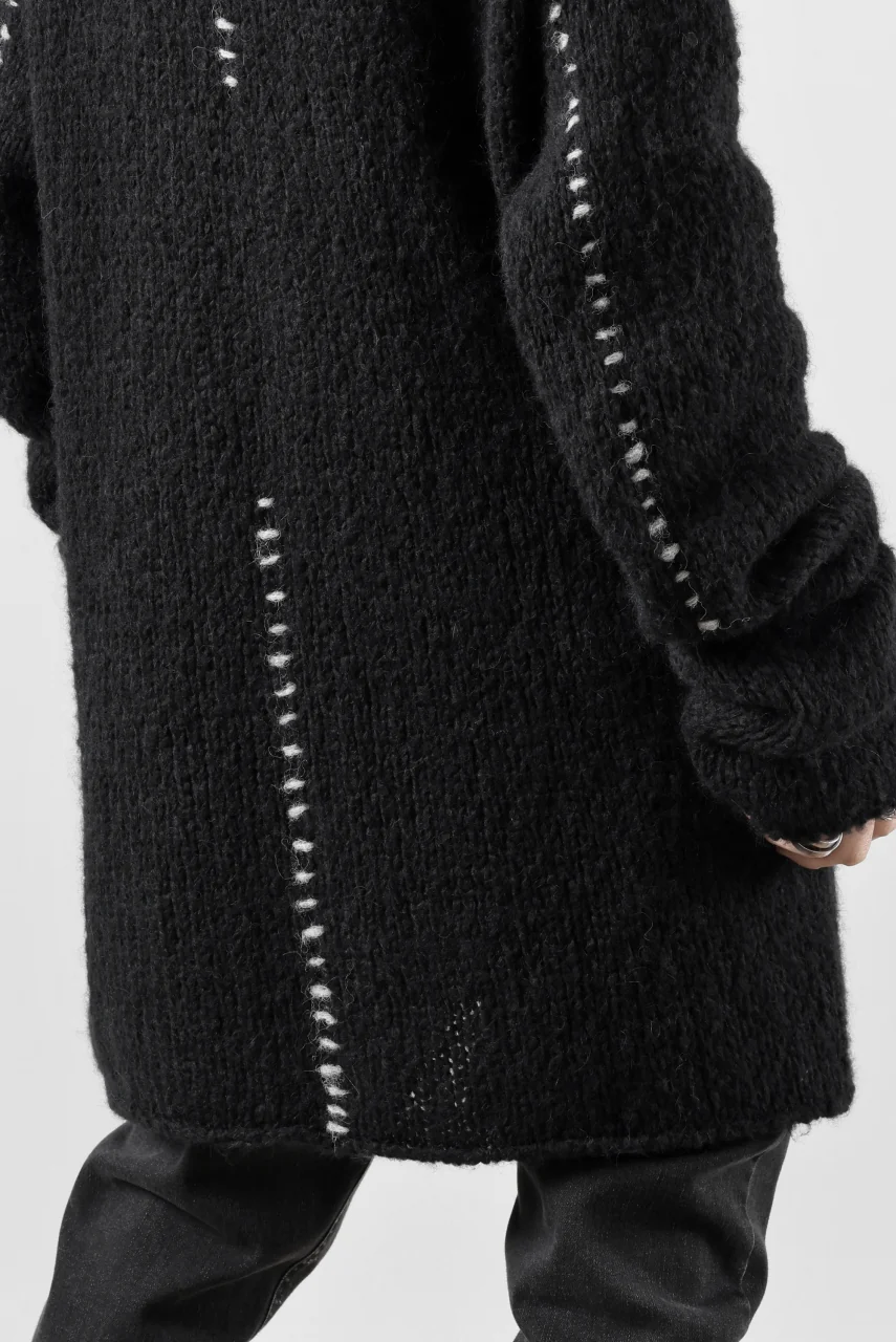 thom/krom HIGH COLLAR KNIT PULLOVER / ALPACA WOOL (BLACK) - Image 44