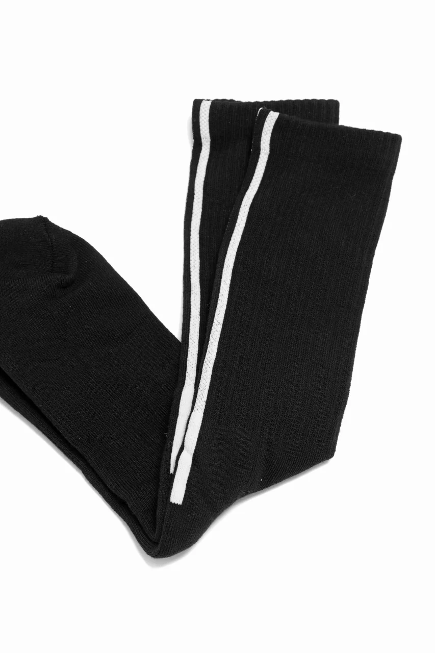 thom/krom HIGH SOCKS / BACKLINE and LOGO (BLACK) - Image 7