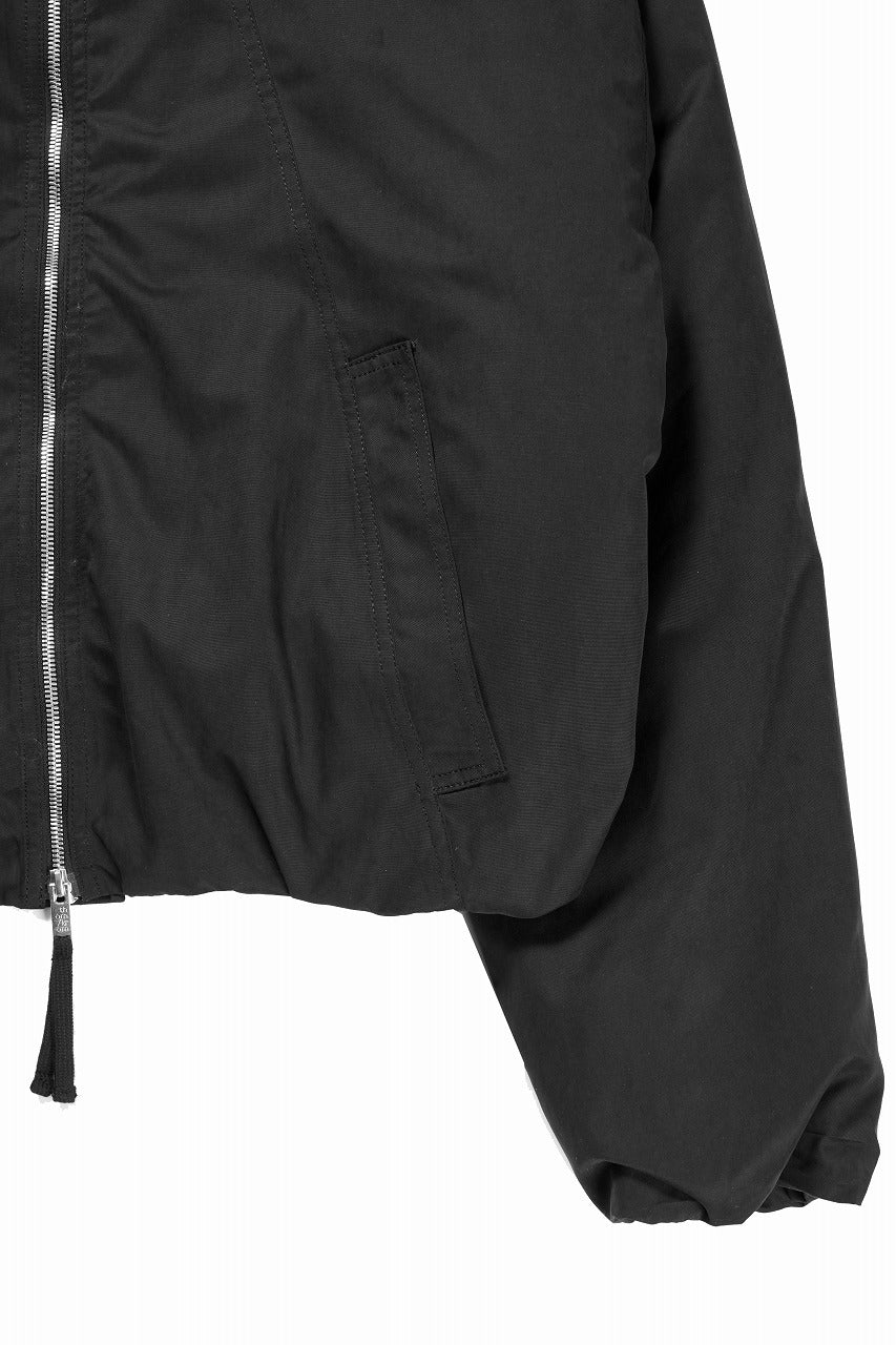 thom/krom HOODIE SHORT JACKET / WARM PADDED (BLACK) - Image 11