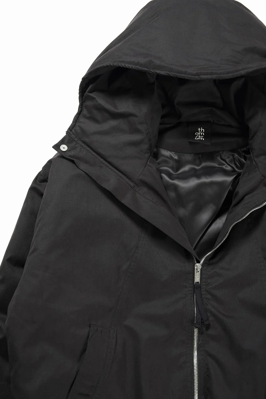 thom/krom HOODIE SHORT JACKET / WARM PADDED (BLACK) - Image 12