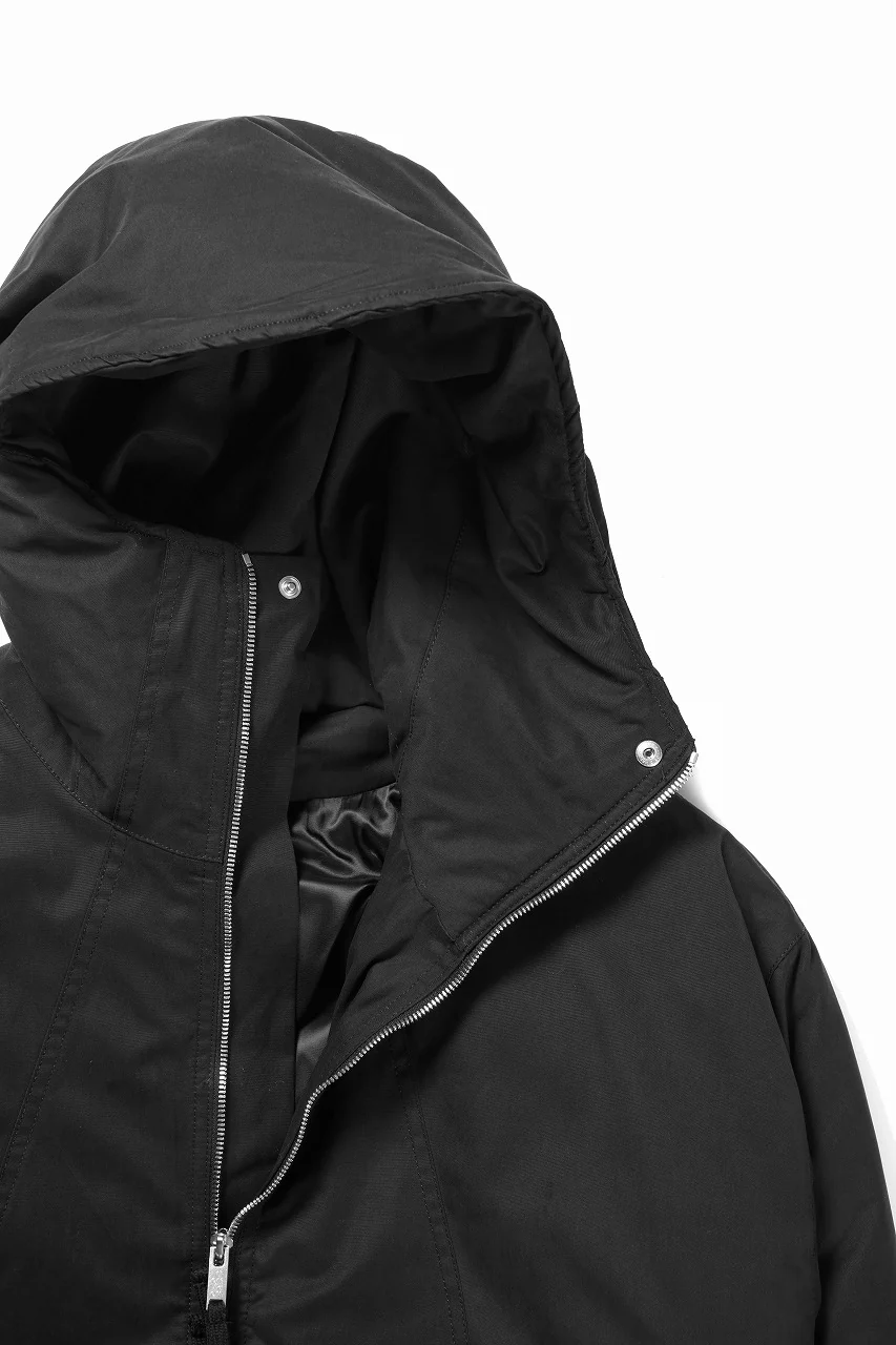 thom/krom HOODIE SHORT JACKET / WARM PADDED (BLACK) - Image 13