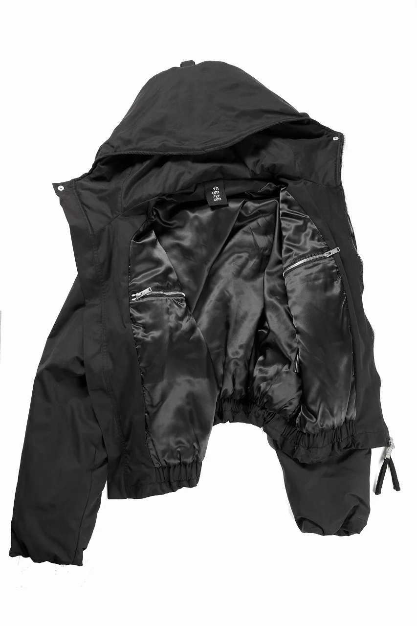 thom/krom HOODIE SHORT JACKET / WARM PADDED (BLACK) - Image 9