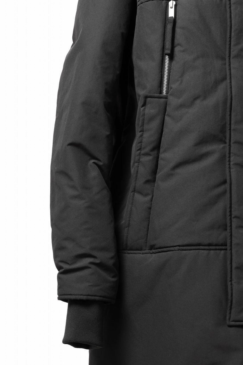 thom/krom HOODIE ZIP BOMBER COAT / WARM PADDED (BLACK) - Image 12