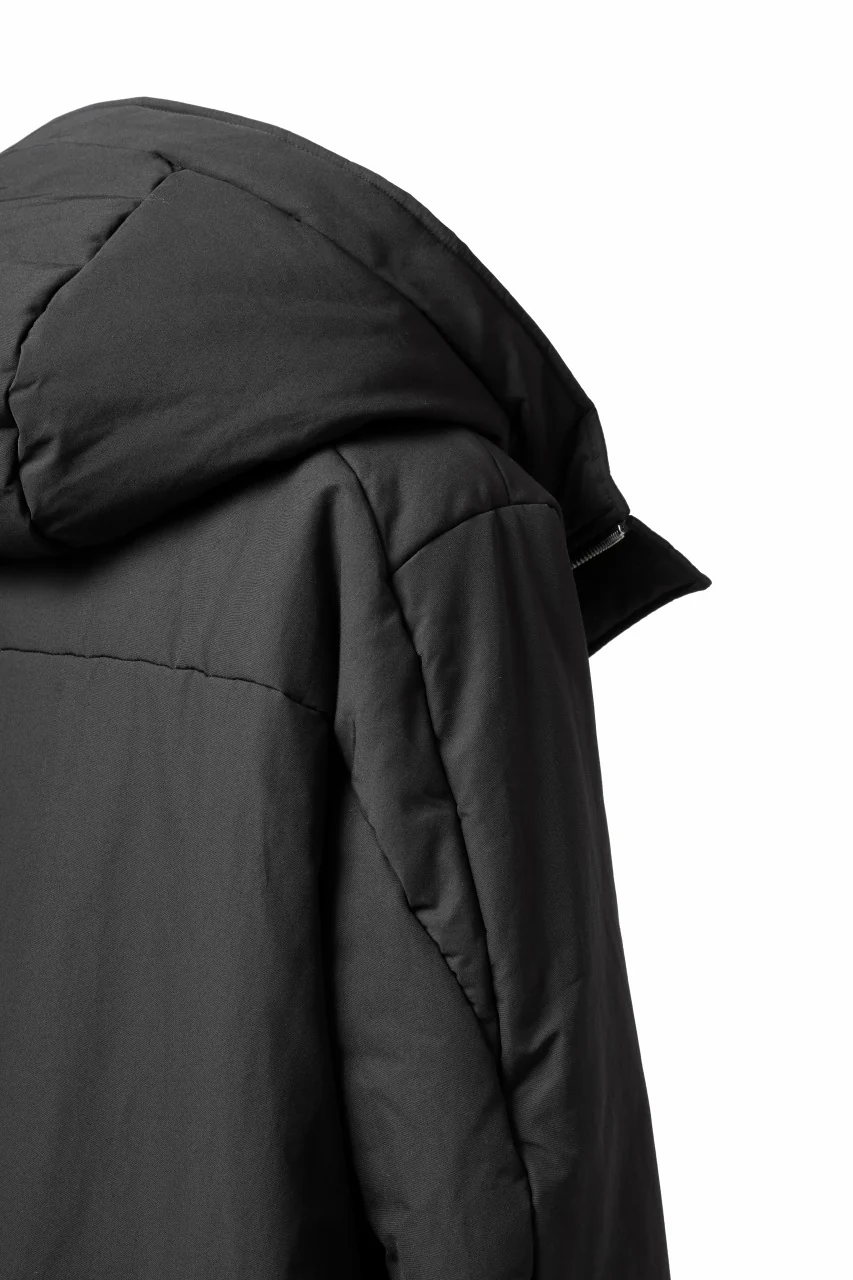 thom/krom HOODIE ZIP BOMBER COAT / WARM PADDED (BLACK) - Image 19