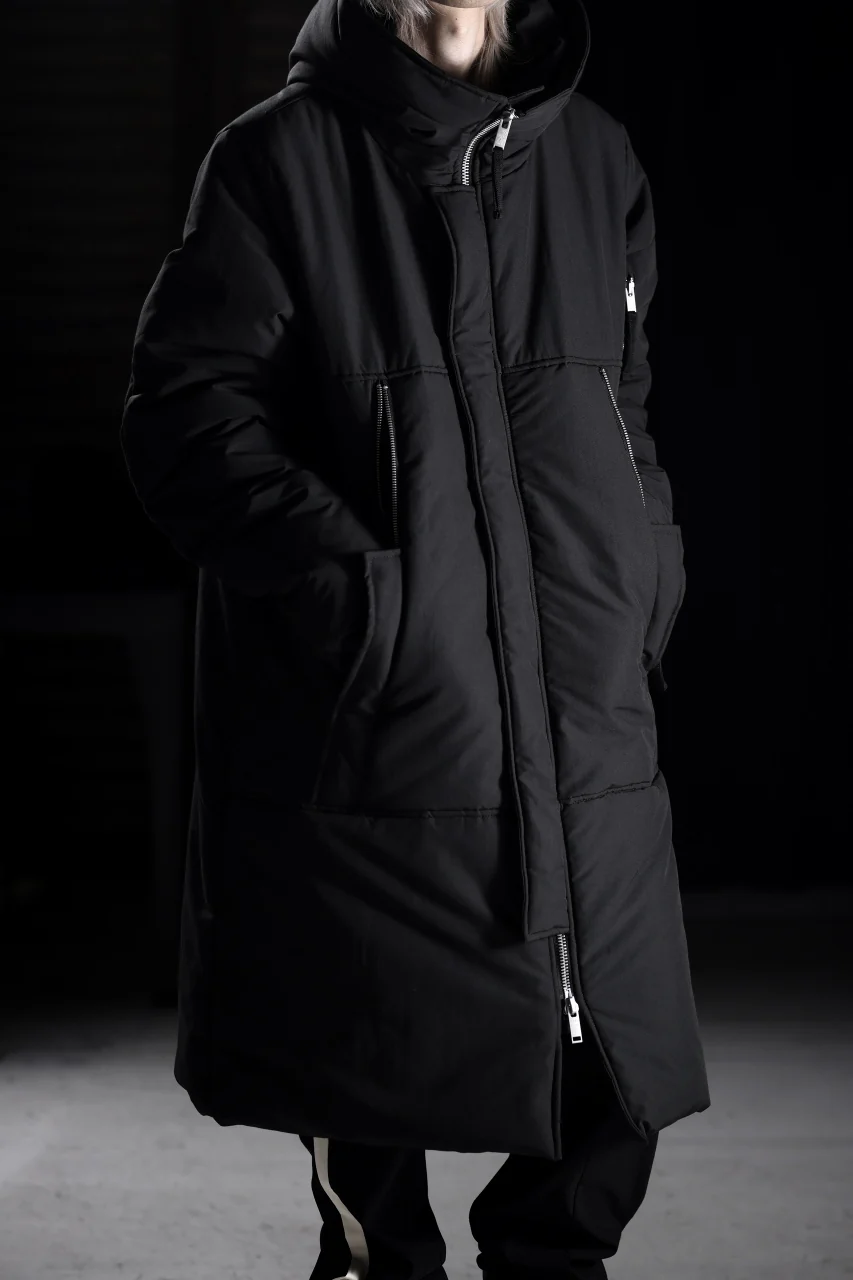 thom/krom HOODIE ZIP BOMBER COAT / WARM PADDED (BLACK) - Image 22