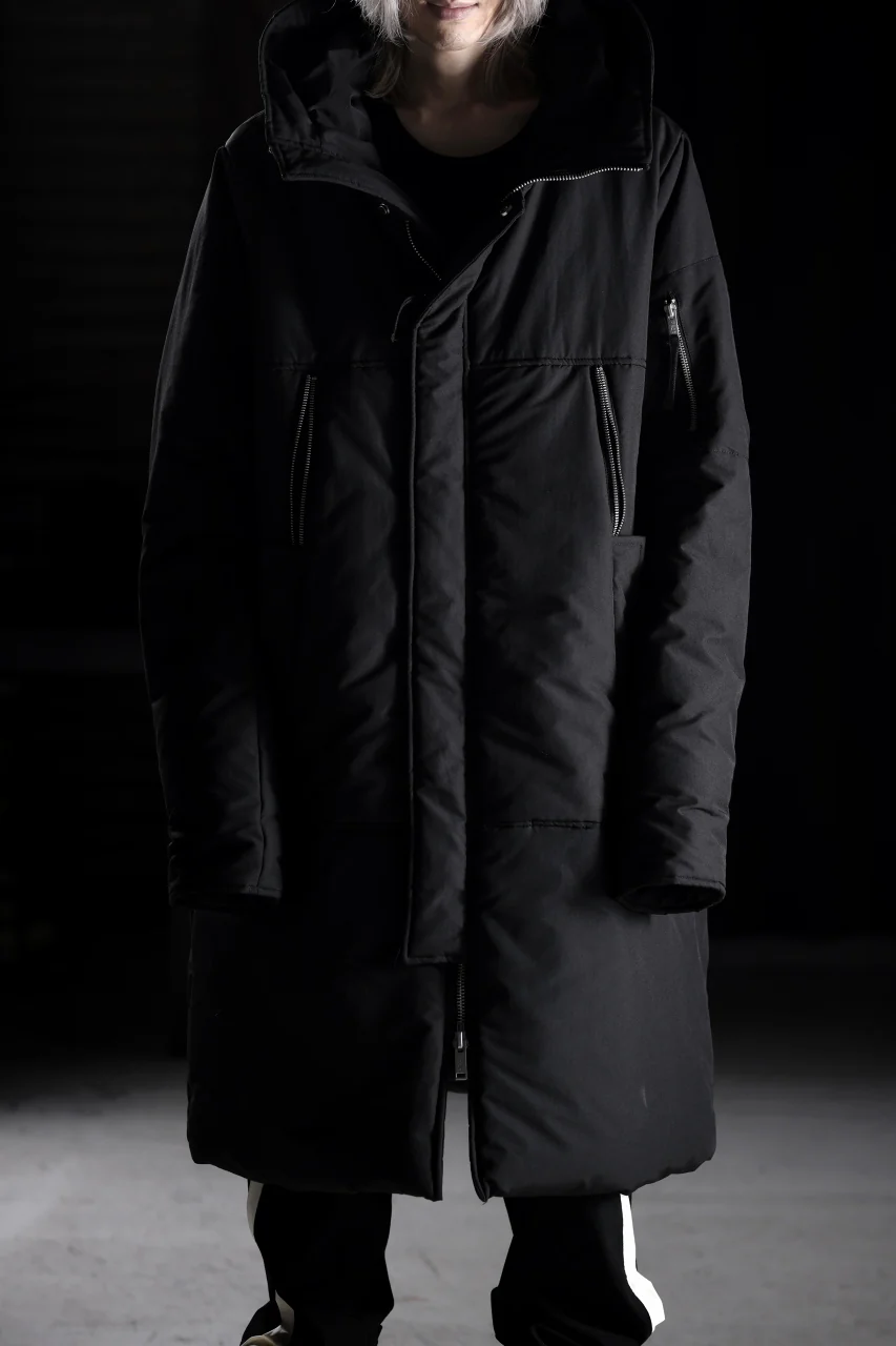 thom/krom HOODIE ZIP BOMBER COAT / WARM PADDED (BLACK) - Image 23