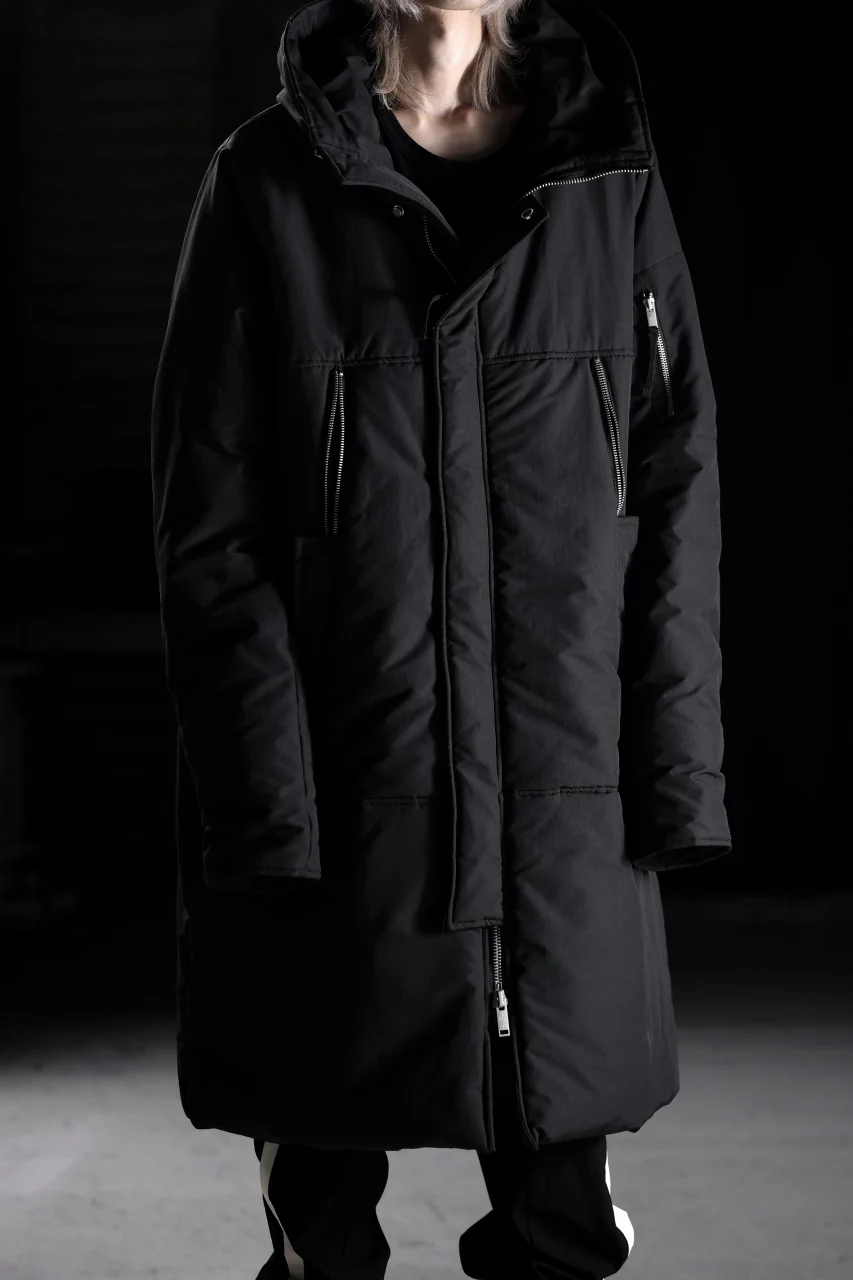 thom/krom HOODIE ZIP BOMBER COAT / WARM PADDED (BLACK) - Image 24