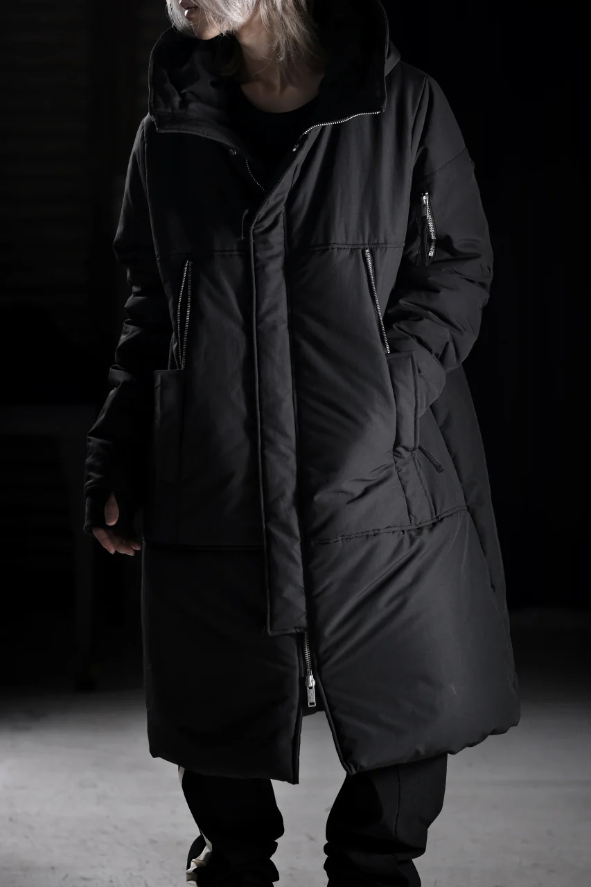 thom/krom HOODIE ZIP BOMBER COAT / WARM PADDED (BLACK) - Image 25