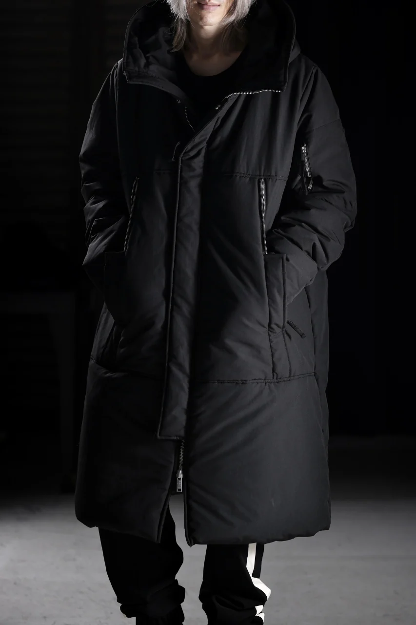 thom/krom HOODIE ZIP BOMBER COAT / WARM PADDED (BLACK) - Image 26