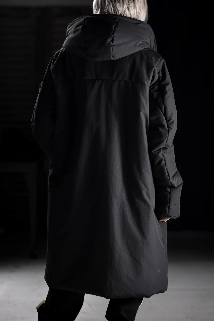 thom/krom HOODIE ZIP BOMBER COAT / WARM PADDED (BLACK) - Image 27