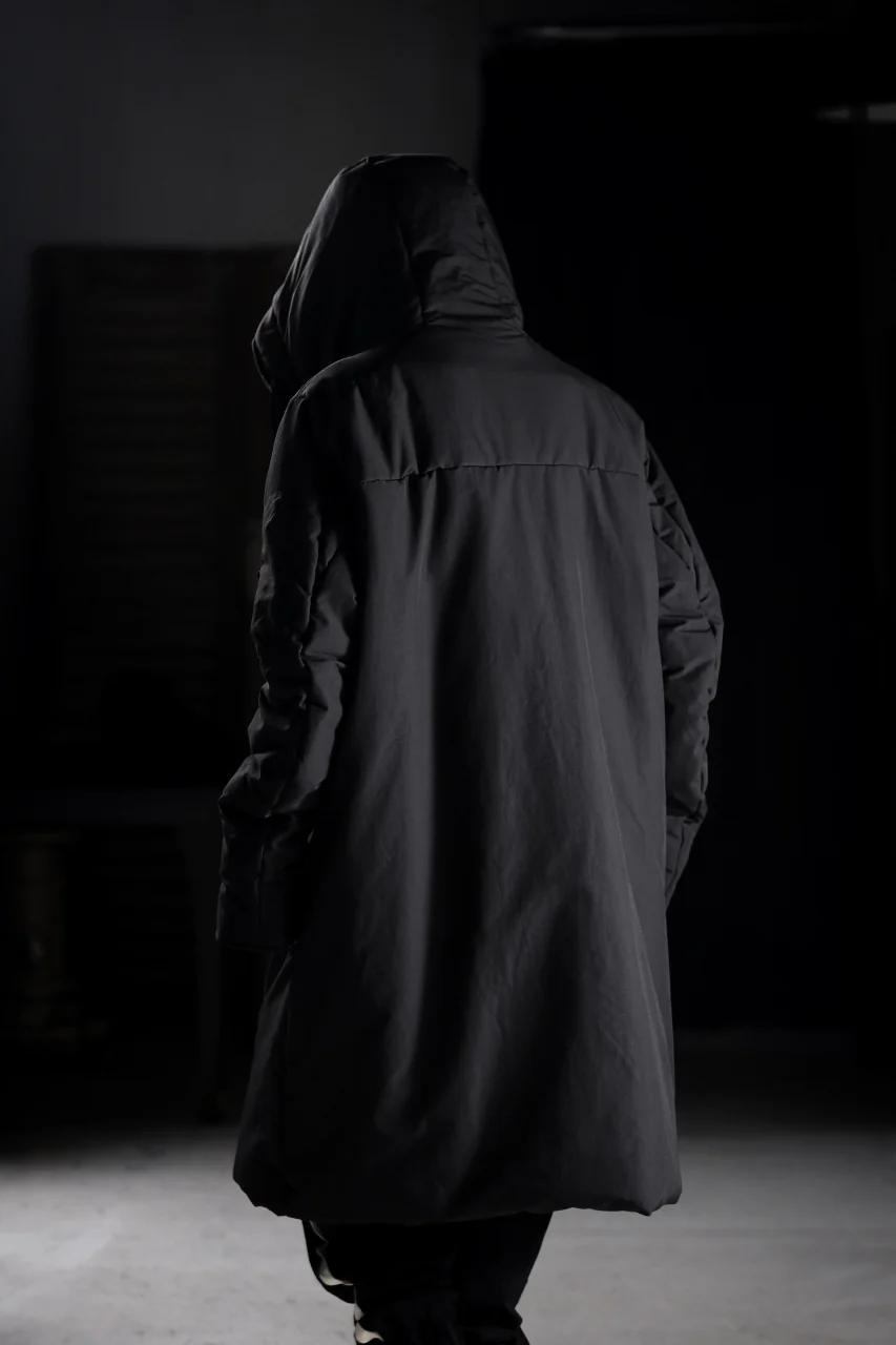 thom/krom HOODIE ZIP BOMBER COAT / WARM PADDED (BLACK) - Image 28