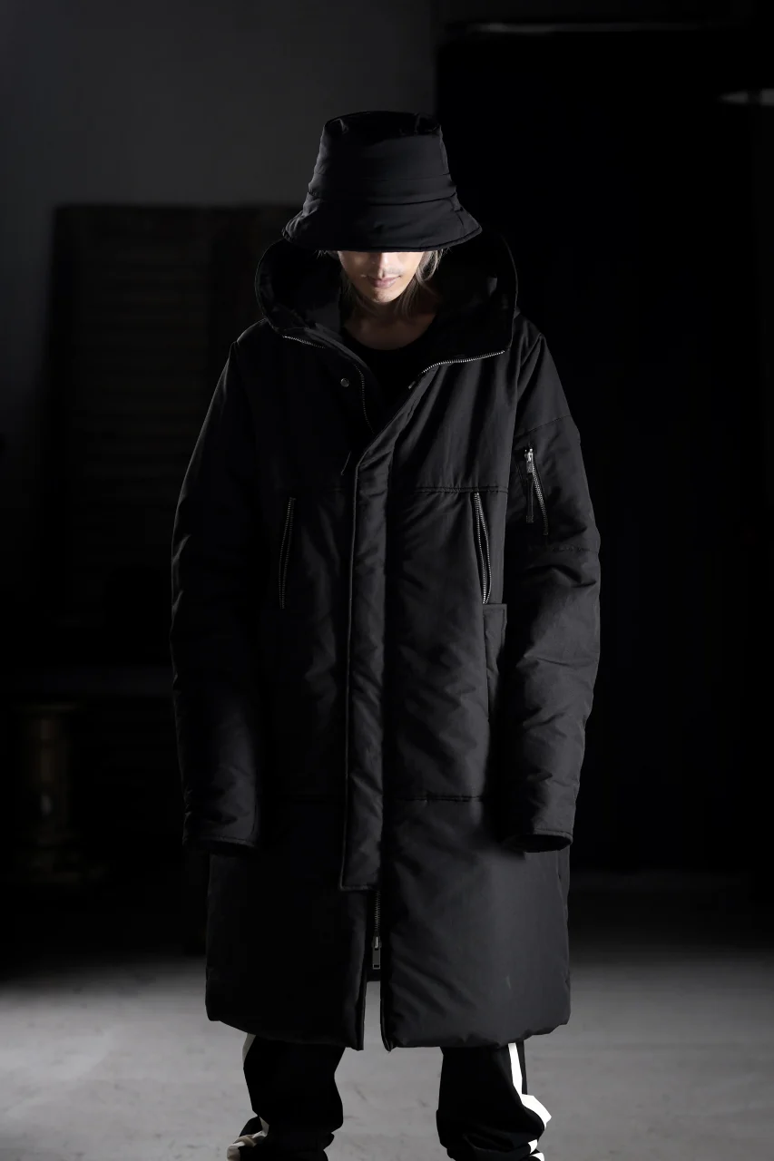 thom/krom HOODIE ZIP BOMBER COAT / WARM PADDED (BLACK) - Image 30