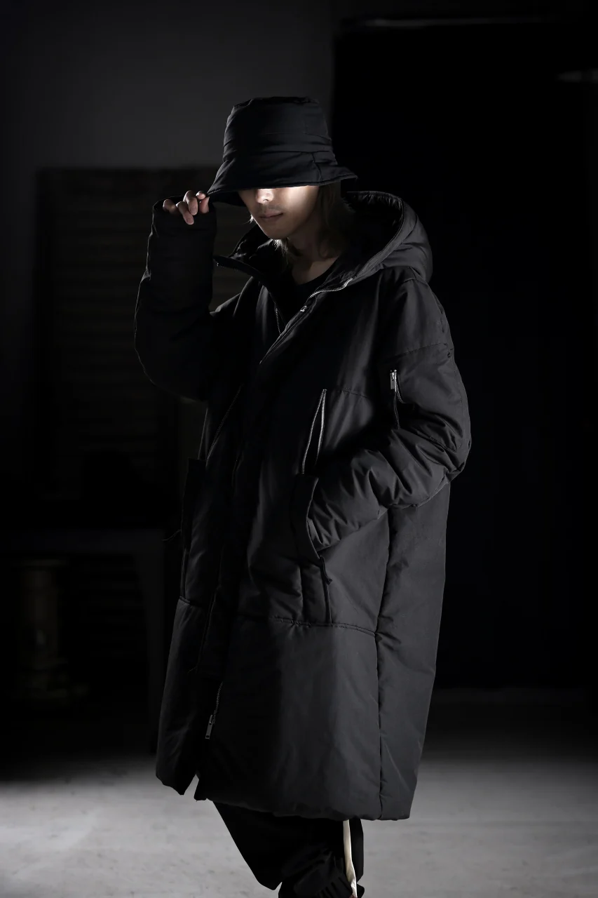 thom/krom HOODIE ZIP BOMBER COAT / WARM PADDED (BLACK) - Image 33