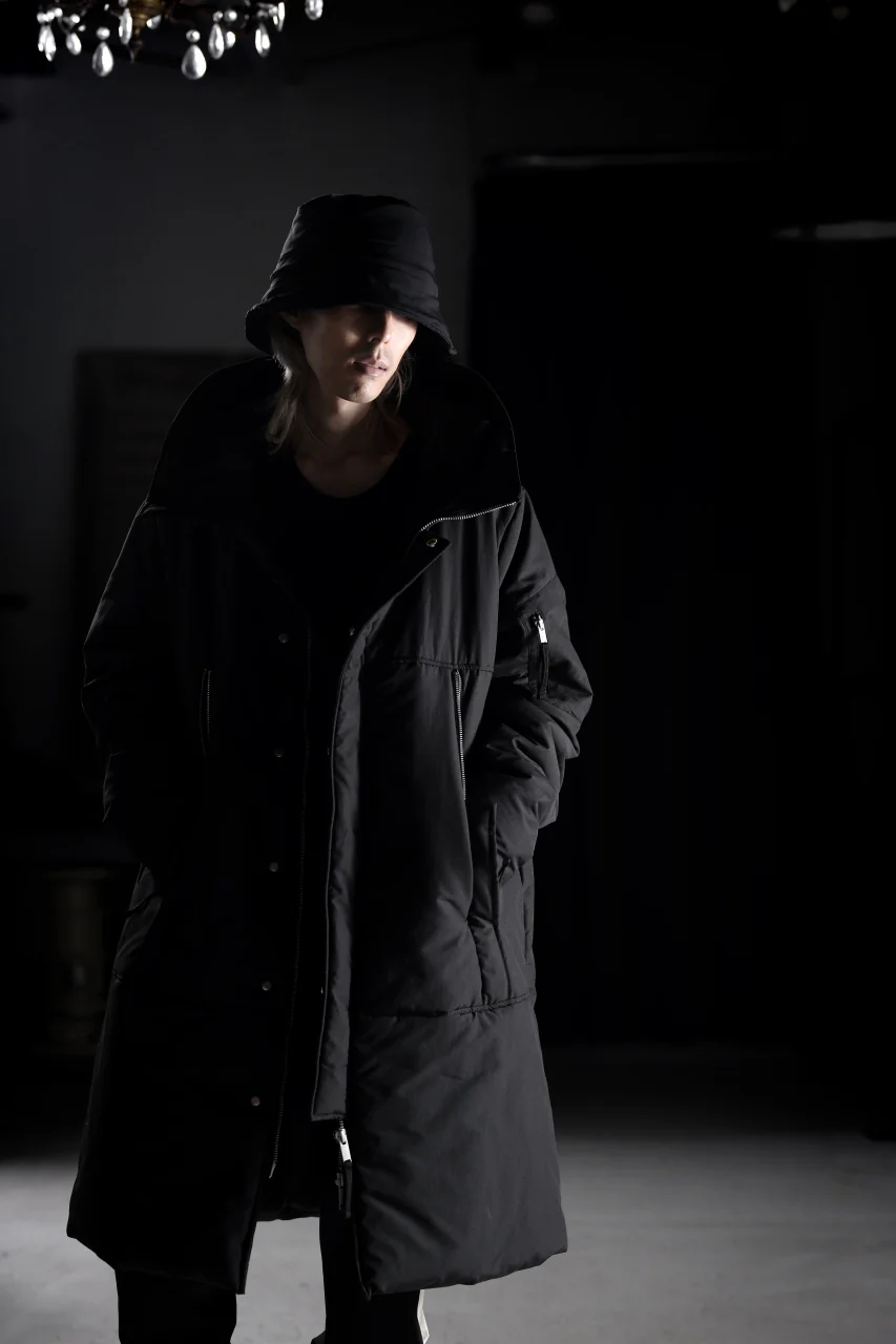 thom/krom HOODIE ZIP BOMBER COAT / WARM PADDED (BLACK) - Image 34