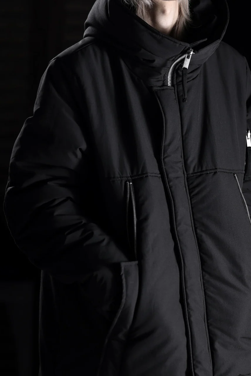 thom/krom HOODIE ZIP BOMBER COAT / WARM PADDED (BLACK) - Image 35