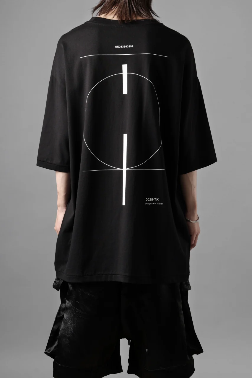 thom/krom LOOSE FIT BACK PRINT SHORT SLEEVE TEE / LIGHT JERSEY (BLACK) - Image 12