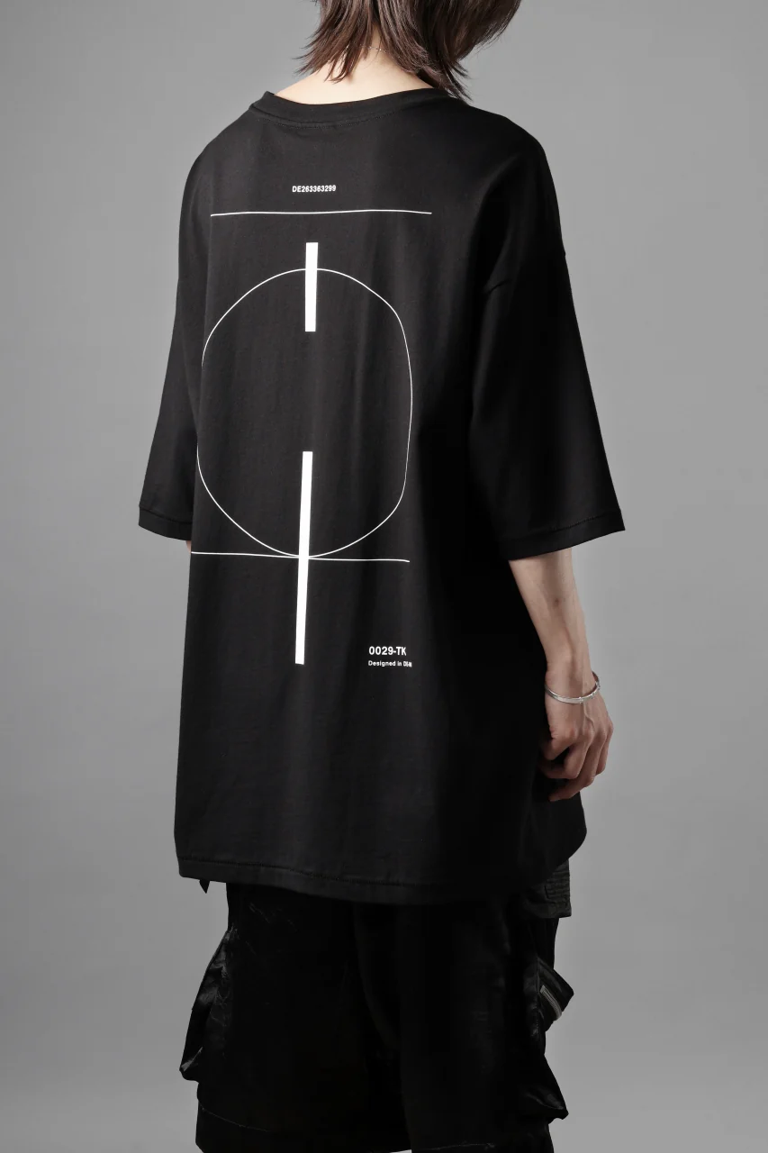 thom/krom LOOSE FIT BACK PRINT SHORT SLEEVE TEE / LIGHT JERSEY (BLACK) - Image 13