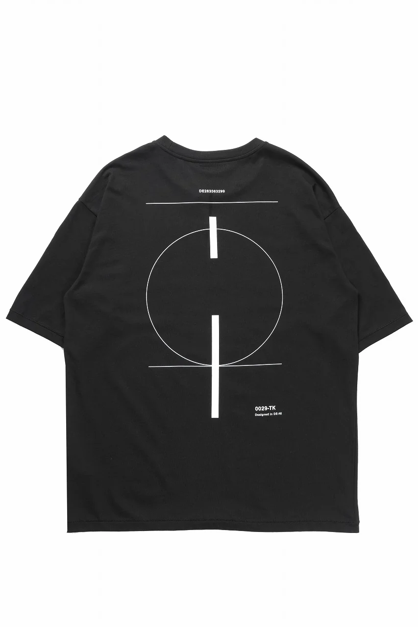 thom/krom LOOSE FIT BACK PRINT SHORT SLEEVE TEE / LIGHT JERSEY (BLACK) - Image 2