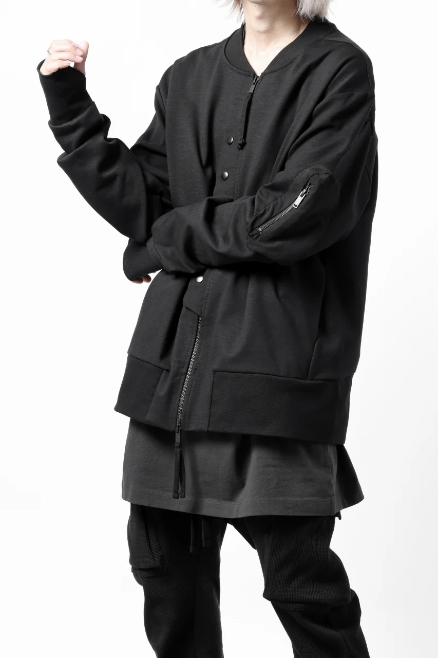 thom/krom MA-1 JACKET / ELASTIC COTTON (BLACK) - Image 12
