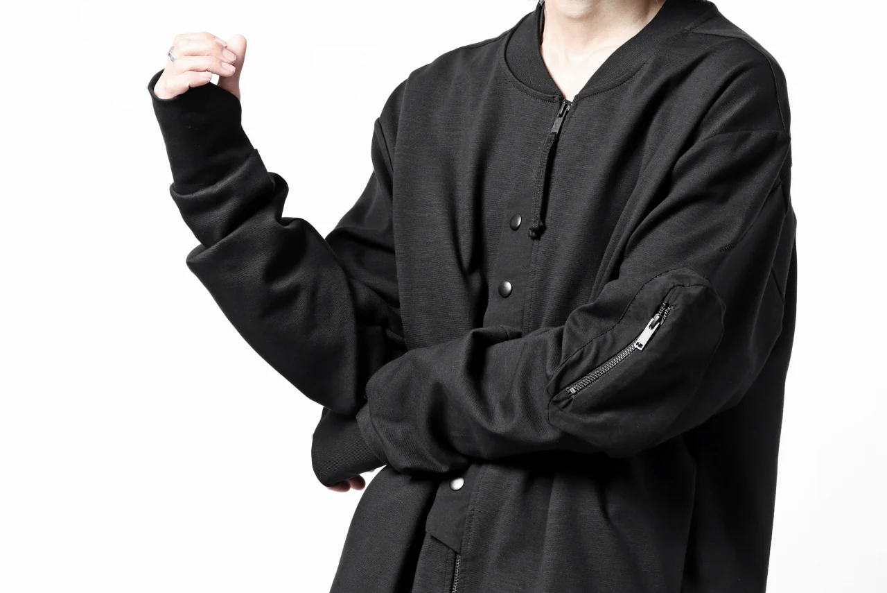 thom/krom MA-1 JACKET / ELASTIC COTTON (BLACK) - Image 34