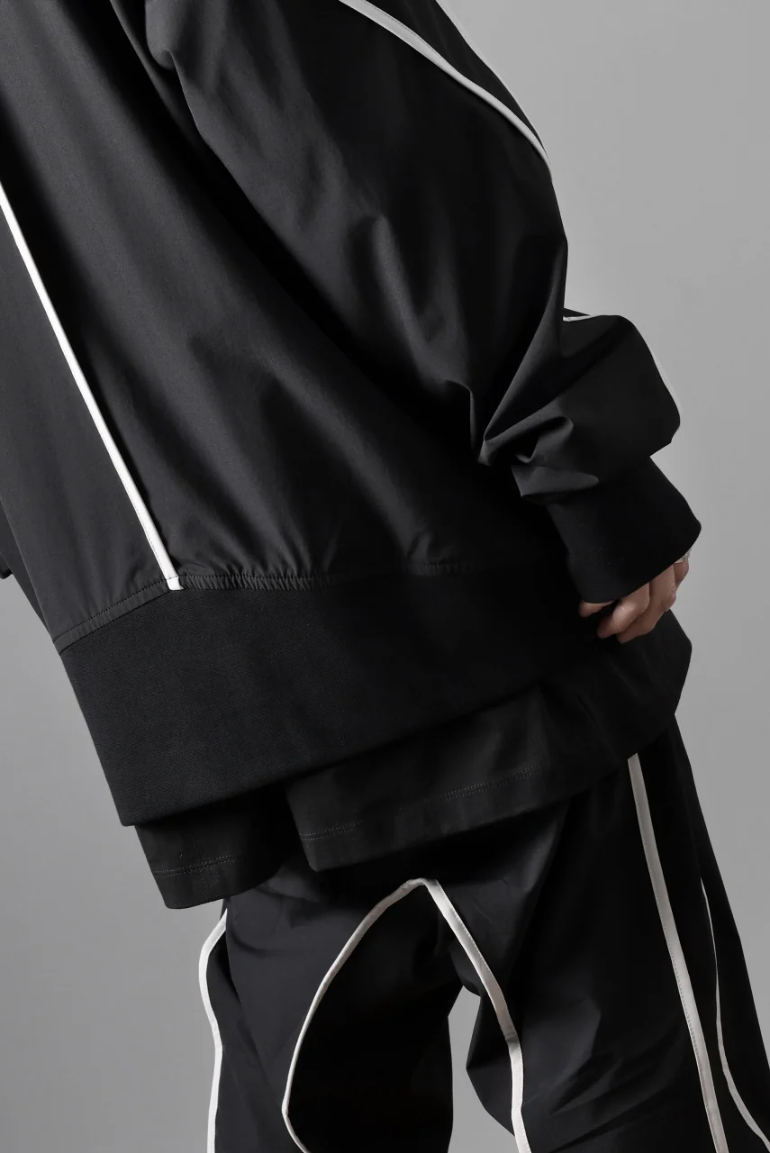 thom/krom MA-1 JACKET / ELASTIC NYLON + REFLECTION PIPING (BLACK) - Image 31