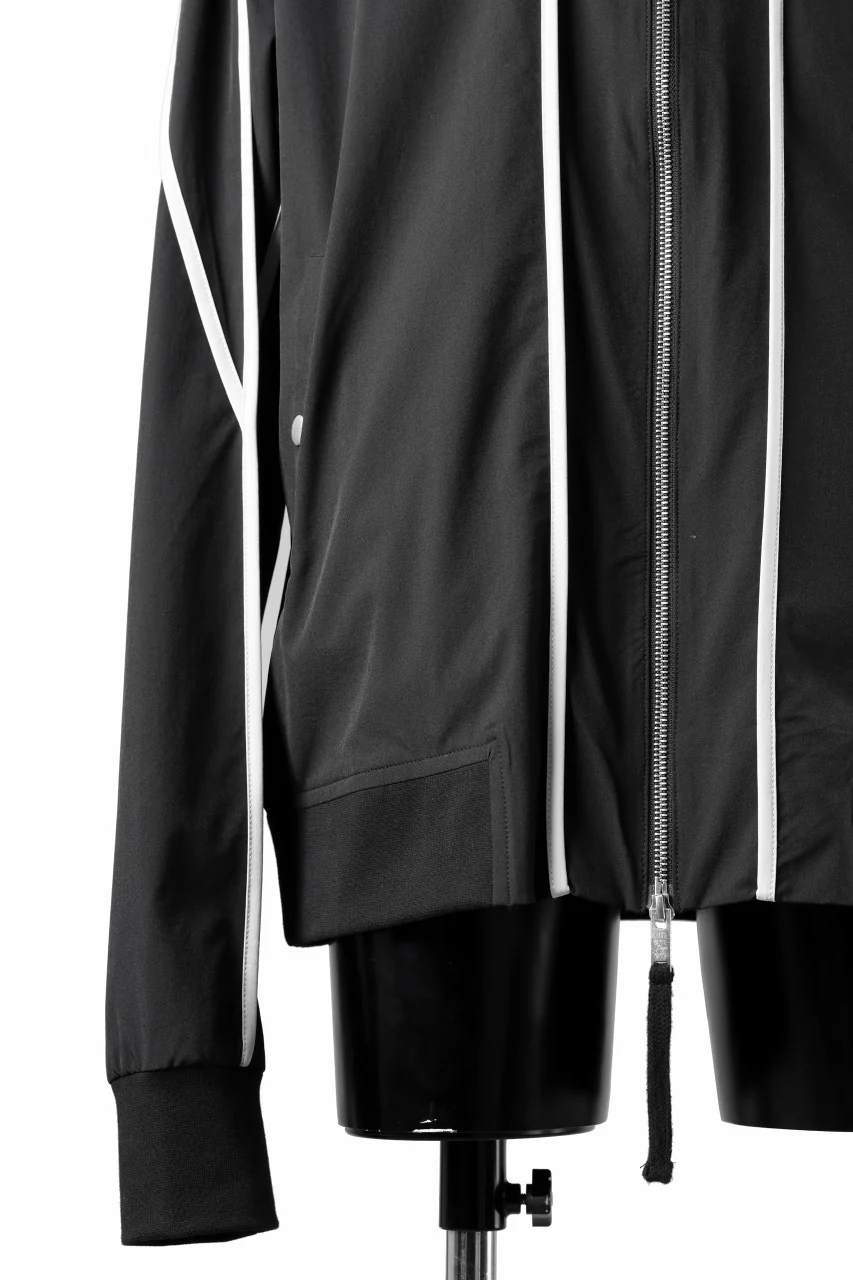 thom/krom MA-1 JACKET / ELASTIC NYLON + REFLECTION PIPING (BLACK) - Image 6