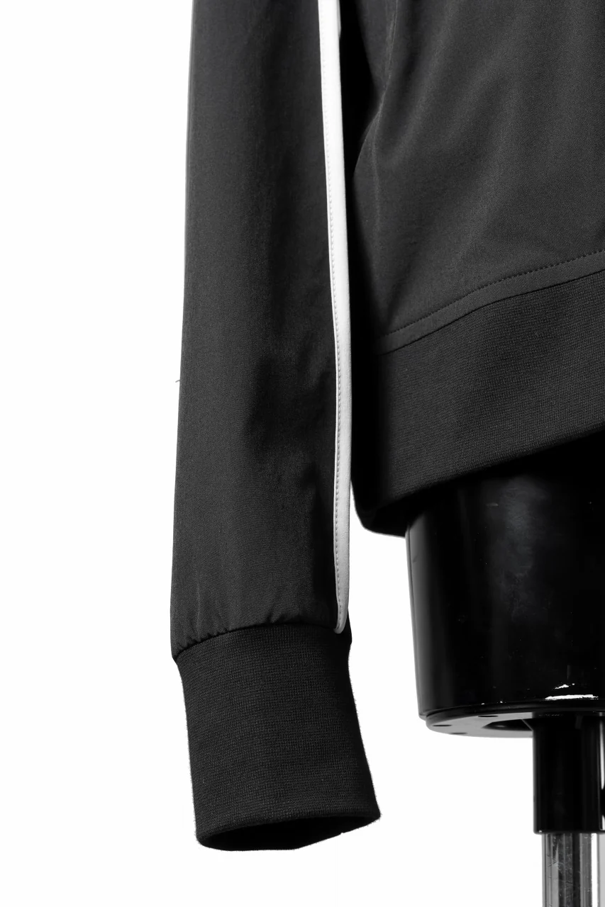 thom/krom MA-1 JACKET / ELASTIC NYLON + REFLECTION PIPING (BLACK) - Image 7