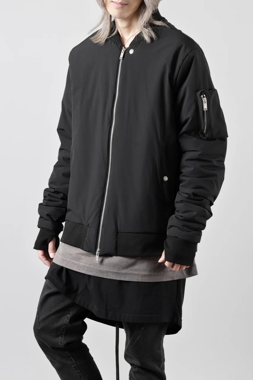 thom/krom MA-1 JACKET / ELASTIC NYLON + WARM PADDED (BLACK) - Image 2