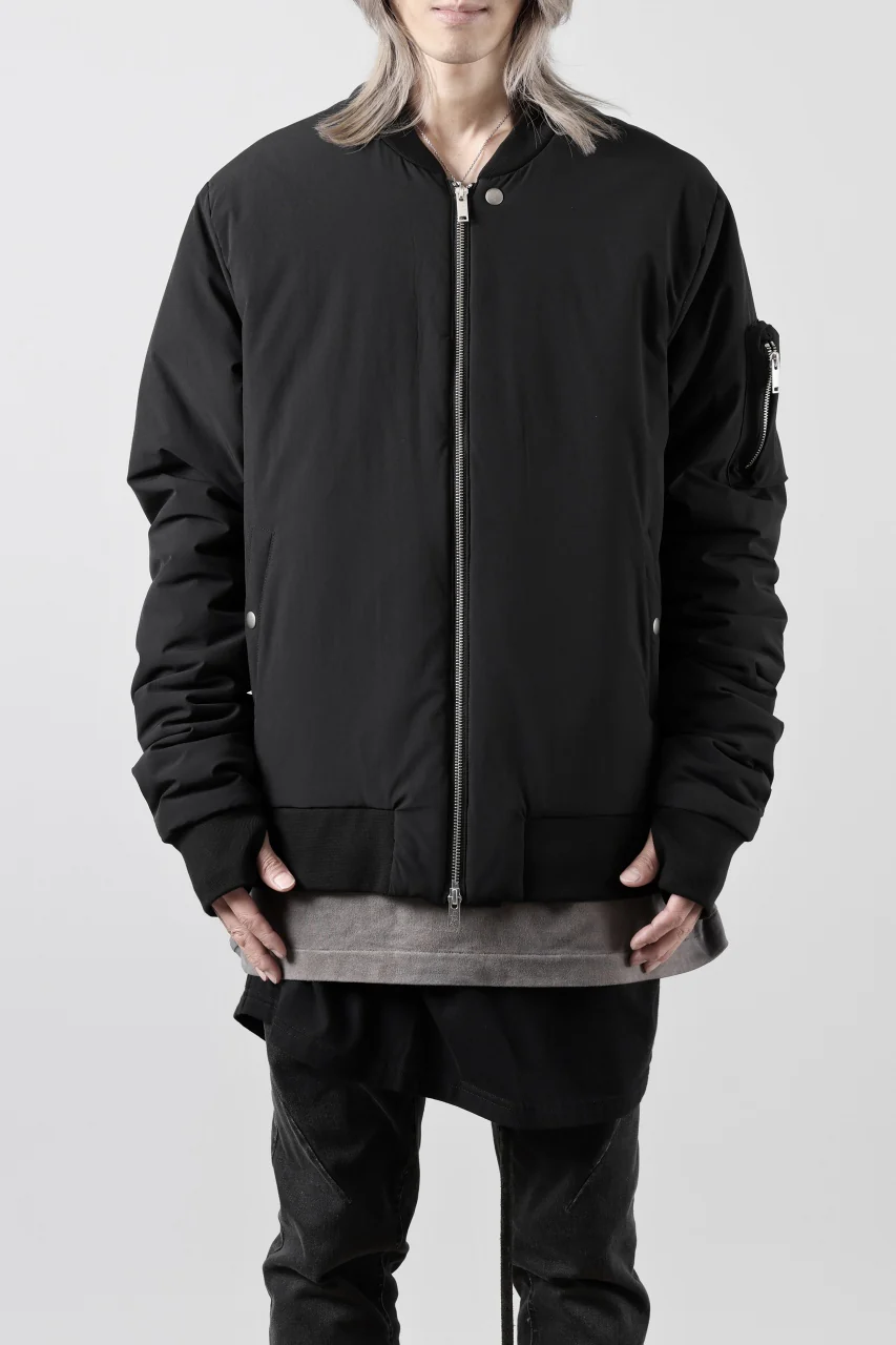thom/krom MA-1 JACKET / ELASTIC NYLON + WARM PADDED (BLACK) - Image 3
